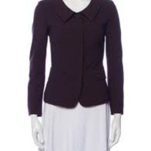 Prada virgin wool eggplant blazer